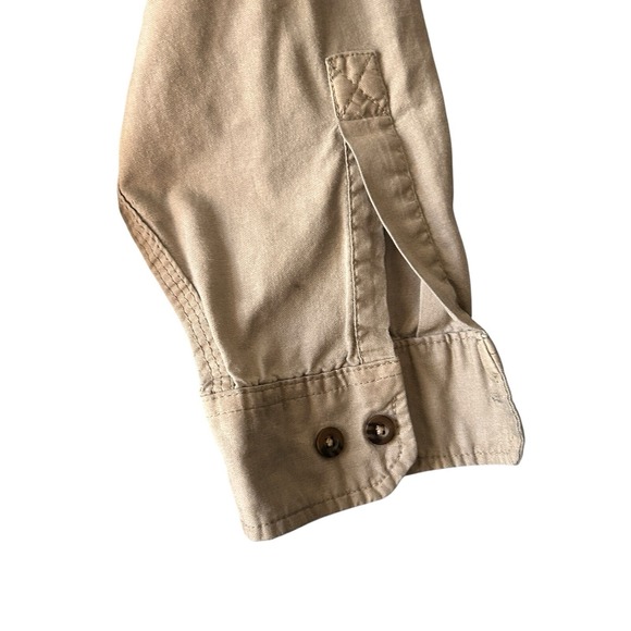 Carhartt 384-62 Tradesman Farm XL LS/LN Tan LS leather patch Work Shirt J152 - Picture 8 of 11